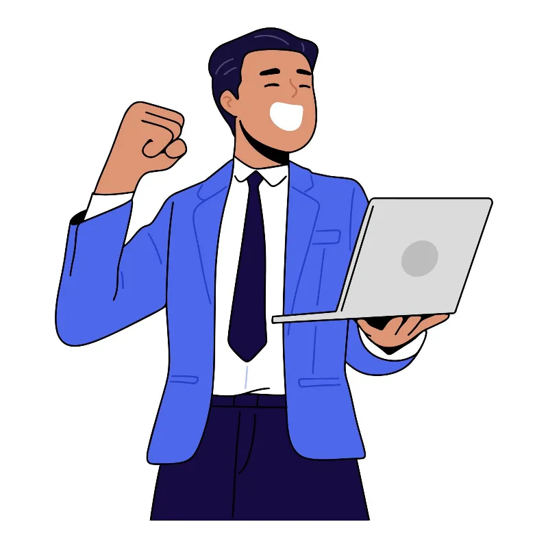Hiring management software — successful job offer celebration
