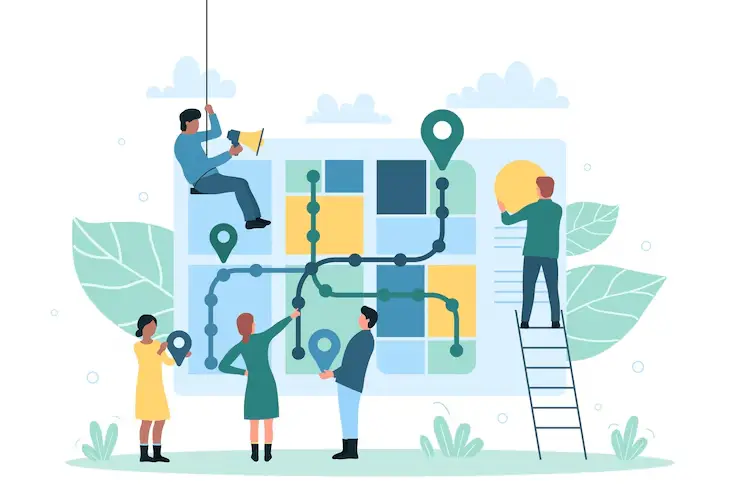 Route planning software — team planning delivery route from CRM