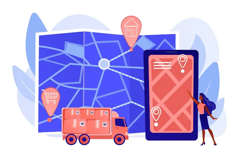 Field route optimisation — KML route file emailed to technician