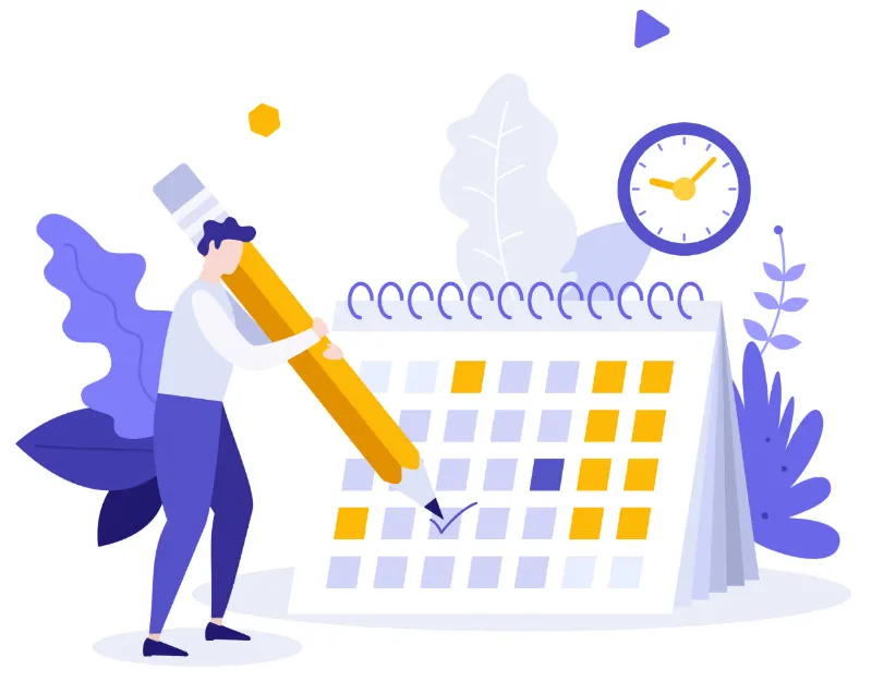 Web Page automated publication schedule and timeline interface